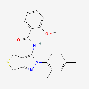 molecular formula C21H21N3O2S B6486983 N-[2-(2,4-dimethylphenyl)-2H,4H,6H-thieno[3,4-c]pyrazol-3-yl]-2-methoxybenzamide CAS No. 6262-03-9