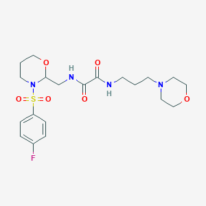molecular formula C20H29FN4O6S B6486989 N-{[3-(4-fluorobenzenesulfonyl)-1,3-oxazinan-2-yl]methyl}-N'-[3-(morpholin-4-yl)propyl]ethanediamide CAS No. 872862-64-1