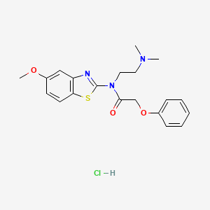 molecular formula C20H24ClN3O3S B6487130 N-[2-(dimethylamino)ethyl]-N-(5-methoxy-1,3-benzothiazol-2-yl)-2-phenoxyacetamide hydrochloride CAS No. 1219174-82-9