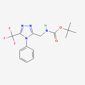 tert-butyl N-{[4-phenyl-5-(trifluoromethyl)-4H-1,2,4-triazol-3-yl]methyl}carbamate