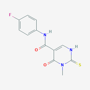 N-(4-fluorophenyl)-3-methyl-4-oxo-2-sulfanylidene-1,2,3,4-tetrahydropyrimidine-5-carboxamide