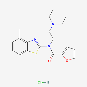 N-[2-(diethylamino)ethyl]-N-(4-methyl-1,3-benzothiazol-2-yl)furan-2-carboxamide hydrochloride