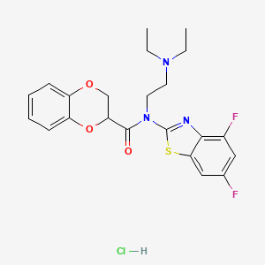 N-[2-(diethylamino)ethyl]-N-(4,6-difluoro-1,3-benzothiazol-2-yl)-2,3-dihydro-1,4-benzodioxine-2-carboxamide hydrochloride