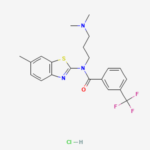 N-[3-(dimethylamino)propyl]-N-(6-methyl-1,3-benzothiazol-2-yl)-3-(trifluoromethyl)benzamide hydrochloride