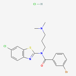 3-bromo-N-(6-chloro-1,3-benzothiazol-2-yl)-N-[3-(dimethylamino)propyl]benzamide hydrochloride