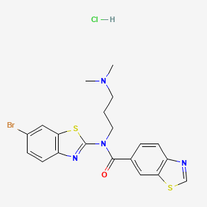 N-(6-bromo-1,3-benzothiazol-2-yl)-N-[3-(dimethylamino)propyl]-1,3-benzothiazole-6-carboxamide hydrochloride