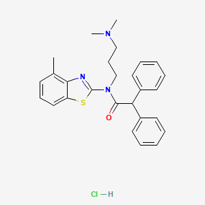 N-[3-(dimethylamino)propyl]-N-(4-methyl-1,3-benzothiazol-2-yl)-2,2-diphenylacetamide hydrochloride