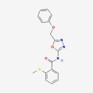 2-(methylsulfanyl)-N-[5-(phenoxymethyl)-1,3,4-oxadiazol-2-yl]benzamide