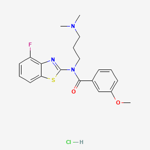 N-[3-(dimethylamino)propyl]-N-(4-fluoro-1,3-benzothiazol-2-yl)-3-methoxybenzamide hydrochloride