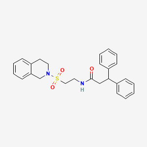 3,3-diphenyl-N-[2-(1,2,3,4-tetrahydroisoquinoline-2-sulfonyl)ethyl]propanamide