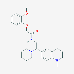 2-(2-methoxyphenoxy)-N-[2-(1-methyl-1,2,3,4-tetrahydroquinolin-6-yl)-2-(piperidin-1-yl)ethyl]acetamide