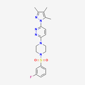 3-[4-(3-fluorobenzenesulfonyl)piperazin-1-yl]-6-(3,4,5-trimethyl-1H-pyrazol-1-yl)pyridazine