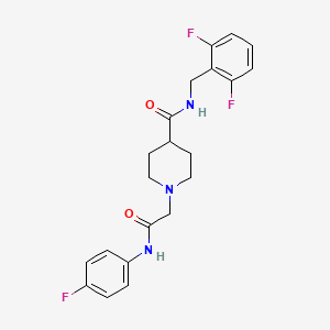 N-[(2,6-difluorophenyl)methyl]-1-{[(4-fluorophenyl)carbamoyl]methyl}piperidine-4-carboxamide