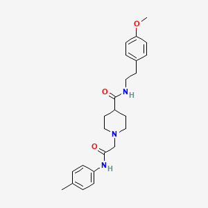 molecular formula C24H31N3O3 B6487634 N-[2-(4-methoxyphenyl)ethyl]-1-{[(4-methylphenyl)carbamoyl]methyl}piperidine-4-carboxamide CAS No. 941928-85-4