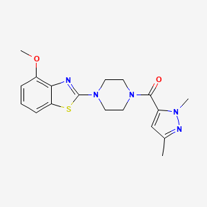 2-[4-(1,3-dimethyl-1H-pyrazole-5-carbonyl)piperazin-1-yl]-4-methoxy-1,3-benzothiazole