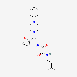 N'-[2-(furan-2-yl)-2-(4-phenylpiperazin-1-yl)ethyl]-N-(3-methylbutyl)ethanediamide