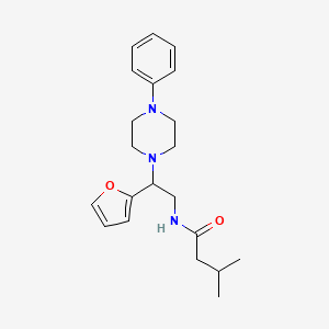 N-[2-(furan-2-yl)-2-(4-phenylpiperazin-1-yl)ethyl]-3-methylbutanamide