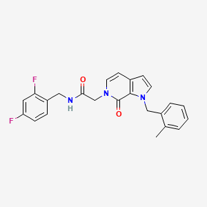 N-[(2,4-difluorophenyl)methyl]-2-{1-[(2-methylphenyl)methyl]-7-oxo-1H,6H,7H-pyrrolo[2,3-c]pyridin-6-yl}acetamide