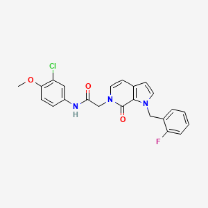 N-(3-chloro-4-methoxyphenyl)-2-{1-[(2-fluorophenyl)methyl]-7-oxo-1H,6H,7H-pyrrolo[2,3-c]pyridin-6-yl}acetamide
