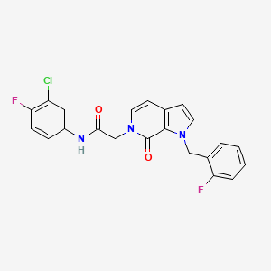 N-(3-chloro-4-fluorophenyl)-2-{1-[(2-fluorophenyl)methyl]-7-oxo-1H,6H,7H-pyrrolo[2,3-c]pyridin-6-yl}acetamide