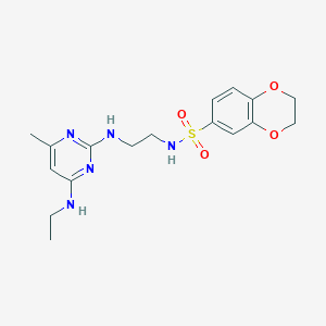 molecular formula C17H23N5O4S B6487751 N-(2-{[4-(ethylamino)-6-methylpyrimidin-2-yl]amino}ethyl)-2,3-dihydro-1,4-benzodioxine-6-sulfonamide CAS No. 1286704-42-4