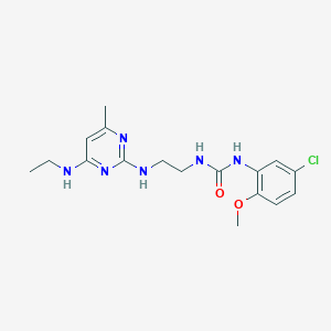 1-(5-chloro-2-methoxyphenyl)-3-(2-{[4-(ethylamino)-6-methylpyrimidin-2-yl]amino}ethyl)urea