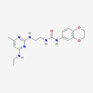 1-(2,3-dihydro-1,4-benzodioxin-6-yl)-3-(2-{[4-(ethylamino)-6-methylpyrimidin-2-yl]amino}ethyl)urea