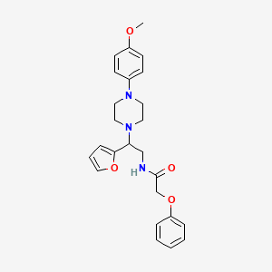 N-[2-(furan-2-yl)-2-[4-(4-methoxyphenyl)piperazin-1-yl]ethyl]-2-phenoxyacetamide