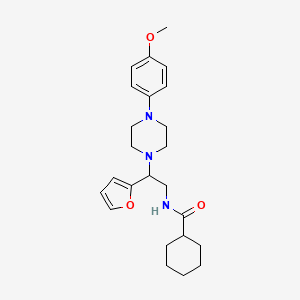 N-[2-(furan-2-yl)-2-[4-(4-methoxyphenyl)piperazin-1-yl]ethyl]cyclohexanecarboxamide