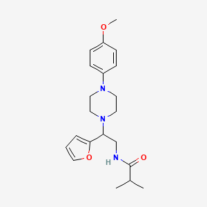 molecular formula C21H29N3O3 B6487805 N-[2-(furan-2-yl)-2-[4-(4-methoxyphenyl)piperazin-1-yl]ethyl]-2-methylpropanamide CAS No. 877647-71-7