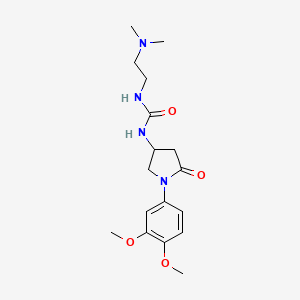 molecular formula C17H26N4O4 B6487833 1-[1-(3,4-dimethoxyphenyl)-5-oxopyrrolidin-3-yl]-3-[2-(dimethylamino)ethyl]urea CAS No. 877641-45-7