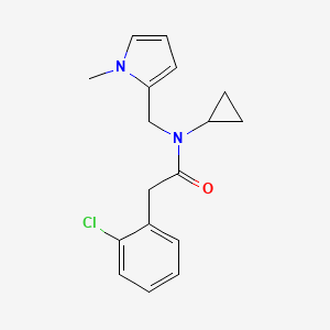 molecular formula C17H19ClN2O B6487851 2-(2-chlorophenyl)-N-cyclopropyl-N-[(1-methyl-1H-pyrrol-2-yl)methyl]acetamide CAS No. 1286712-03-5
