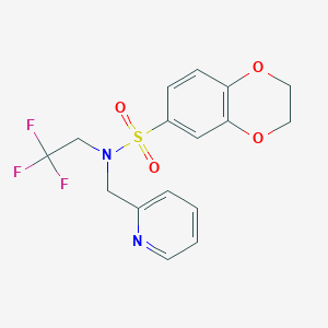 N-[(pyridin-2-yl)methyl]-N-(2,2,2-trifluoroethyl)-2,3-dihydro-1,4-benzodioxine-6-sulfonamide