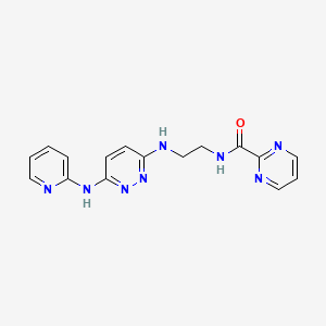 N-[2-({6-[(pyridin-2-yl)amino]pyridazin-3-yl}amino)ethyl]pyrimidine-2-carboxamide