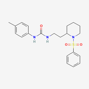 3-{2-[1-(benzenesulfonyl)piperidin-2-yl]ethyl}-1-(4-methylphenyl)urea