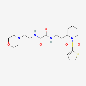 molecular formula C19H30N4O5S2 B6487925 N'-[2-(morpholin-4-yl)ethyl]-N-{2-[1-(thiophene-2-sulfonyl)piperidin-2-yl]ethyl}ethanediamide CAS No. 887217-23-4