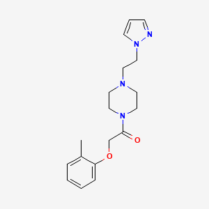 2-(2-methylphenoxy)-1-{4-[2-(1H-pyrazol-1-yl)ethyl]piperazin-1-yl}ethan-1-one