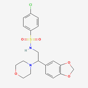 N-[2-(2H-1,3-benzodioxol-5-yl)-2-(morpholin-4-yl)ethyl]-4-chlorobenzene-1-sulfonamide