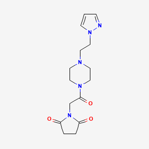 1-(2-oxo-2-{4-[2-(1H-pyrazol-1-yl)ethyl]piperazin-1-yl}ethyl)pyrrolidine-2,5-dione