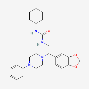 3-[2-(2H-1,3-benzodioxol-5-yl)-2-(4-phenylpiperazin-1-yl)ethyl]-1-cyclohexylurea