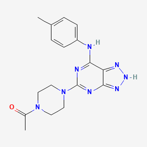 1-(4-{7-[(4-methylphenyl)amino]-3H-[1,2,3]triazolo[4,5-d]pyrimidin-5-yl}piperazin-1-yl)ethan-1-one