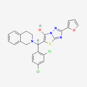 5-[(2,4-dichlorophenyl)(1,2,3,4-tetrahydroisoquinolin-2-yl)methyl]-2-(furan-2-yl)-[1,2,4]triazolo[3,2-b][1,3]thiazol-6-ol