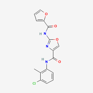 molecular formula C16H12ClN3O4 B6488115 N-(3-chloro-2-methylphenyl)-2-(furan-2-amido)-1,3-oxazole-4-carboxamide CAS No. 1286699-84-0