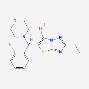 molecular formula C17H19FN4O2S B6488160 2-ethyl-5-[(2-fluorophenyl)(morpholin-4-yl)methyl]-[1,2,4]triazolo[3,2-b][1,3]thiazol-6-ol CAS No. 887219-30-9