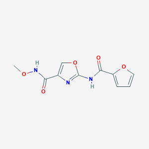 molecular formula C10H9N3O5 B6488165 2-(furan-2-amido)-N-methoxy-1,3-oxazole-4-carboxamide CAS No. 1286699-25-9