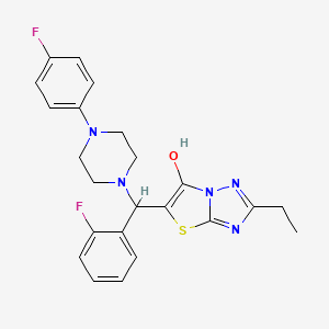 2-ethyl-5-[(2-fluorophenyl)[4-(4-fluorophenyl)piperazin-1-yl]methyl]-[1,2,4]triazolo[3,2-b][1,3]thiazol-6-ol