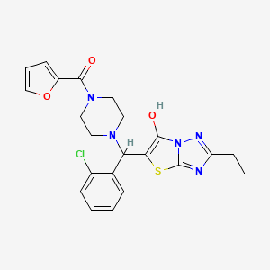 5-[(2-chlorophenyl)[4-(furan-2-carbonyl)piperazin-1-yl]methyl]-2-ethyl-[1,2,4]triazolo[3,2-b][1,3]thiazol-6-ol