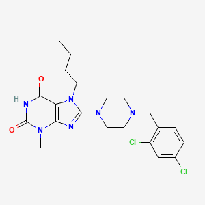 7-butyl-8-{4-[(2,4-dichlorophenyl)methyl]piperazin-1-yl}-3-methyl-2,3,6,7-tetrahydro-1H-purine-2,6-dione