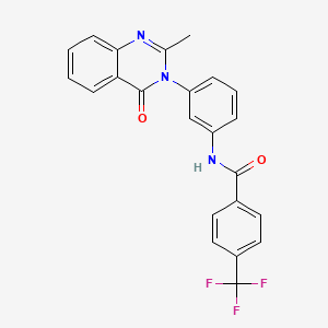 molecular formula C23H16F3N3O2 B6488254 N-[3-(2-methyl-4-oxo-3,4-dihydroquinazolin-3-yl)phenyl]-4-(trifluoromethyl)benzamide CAS No. 898428-49-4