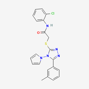 N-(2-chlorophenyl)-2-{[5-(3-methylphenyl)-4-(1H-pyrrol-1-yl)-4H-1,2,4-triazol-3-yl]sulfanyl}acetamide